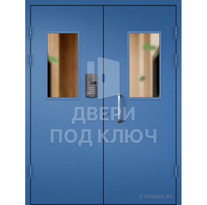 Тамбурная остекленная дверь с порошковым напылением ДПК-13714